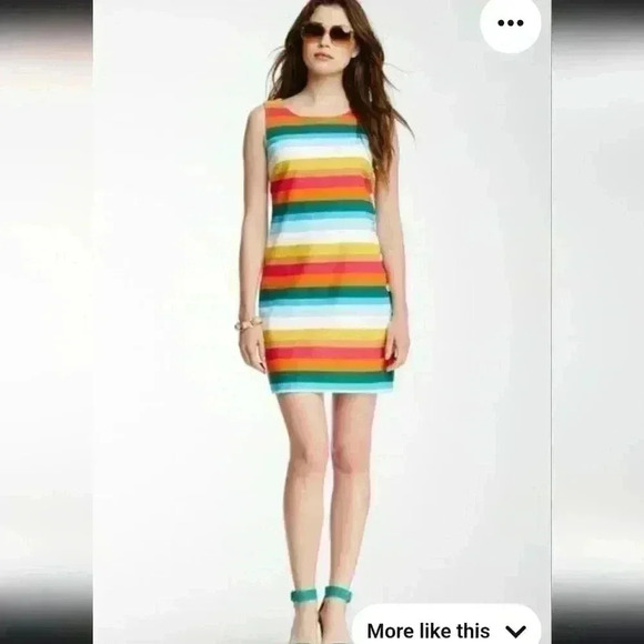 Trina Turk Dresses & Skirts - Trina Turk Skooter's Stripe Cotton Emmie Dress in Multi Womens Size 8